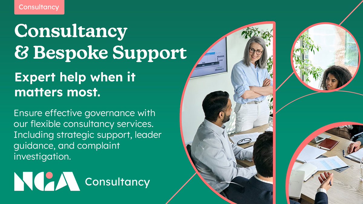 Need governance support when you need it most? 
Our flexible consultancy offers strategic advice, executive leader guidance, and emergency complaint help.
👉 Learn more: nga.org.uk/training/consu…