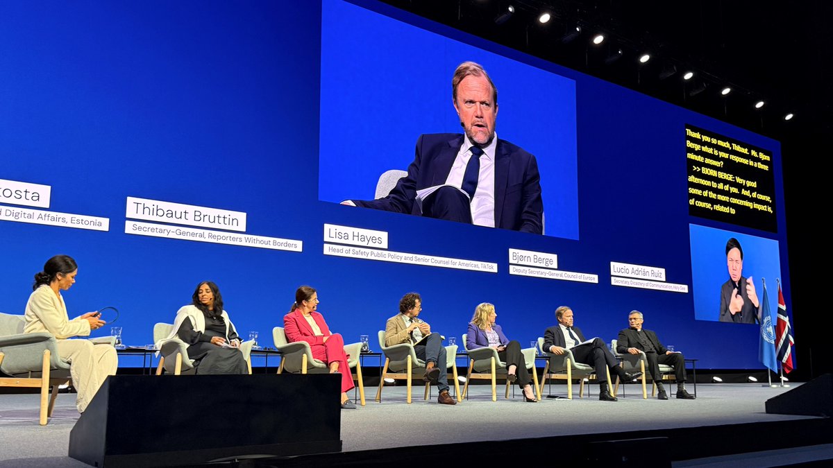 DSGBjornBerge's tweet image. “Disinformation is a growing threat to democracy, thriving in systems designed for engagement, not truth. The @coe is committed to defending democratic processes from covert manipulation – therefore we must defend freedom not only from censorship, but also from manipulation.”…