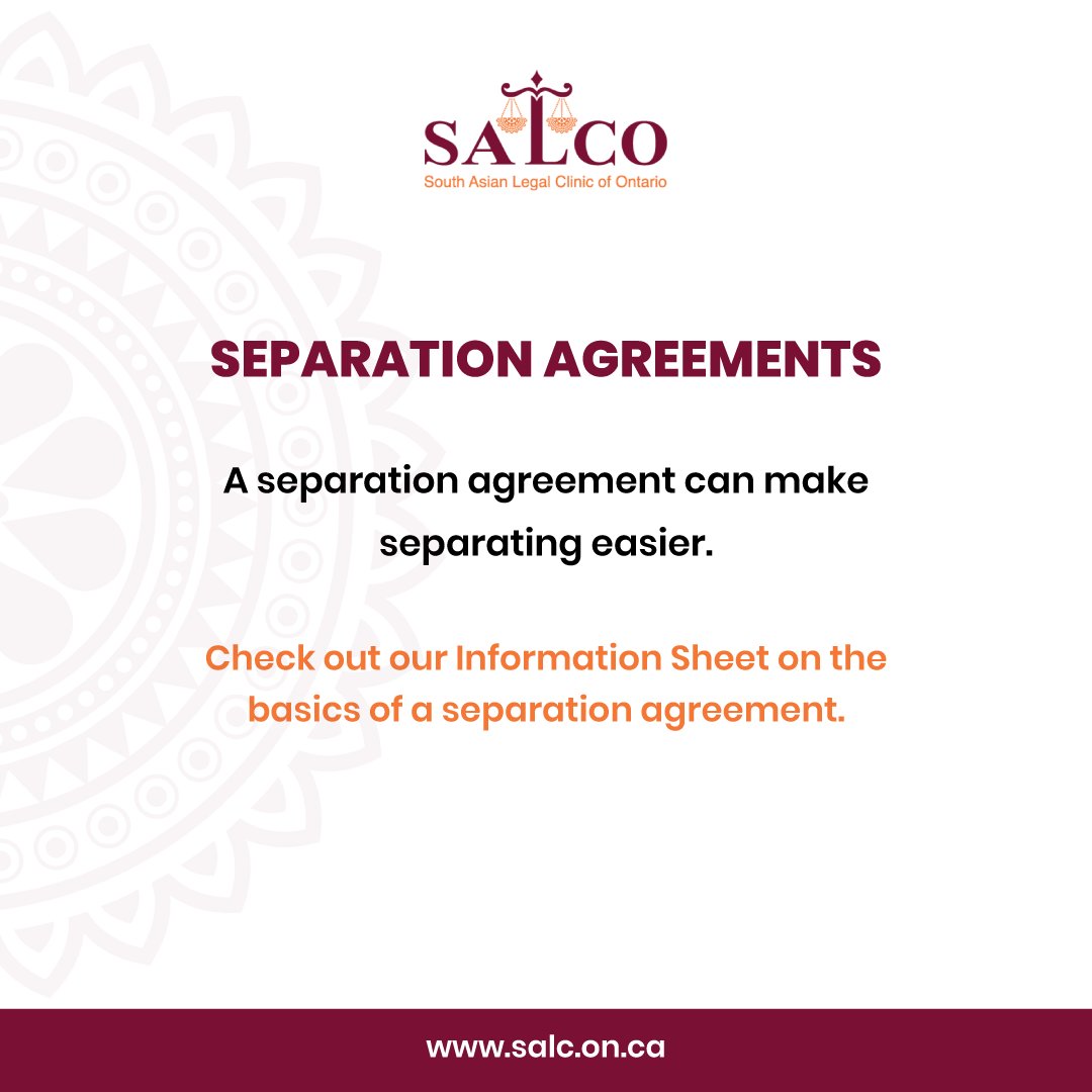 We are pleased to offer family law information resources for clients in multiple South Asian languages. For more details about separation agreements, please visit the public legal education section on our website: lnkd.in/e4ZURMzh