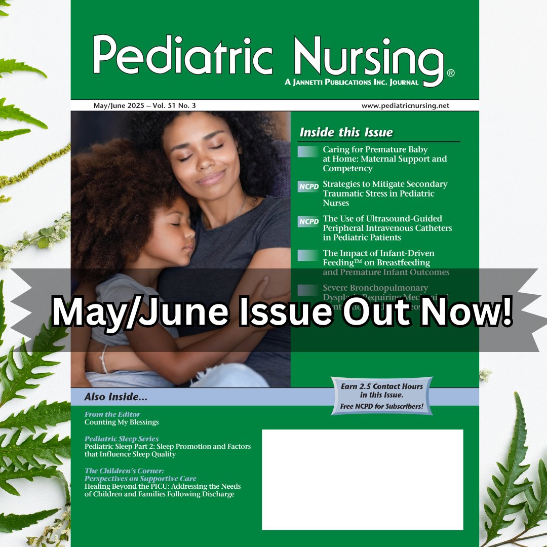 The May/June issue is out now! Explore timely topics including: Pediatric sleep promotion, Infant-driven feeding &amp; breastfeeding outcomes, Caring for premature infants at home. Plus, we honor Judy A. Rollins, retiring editor, for 15 years of leadership.
pediatricnursing.net
