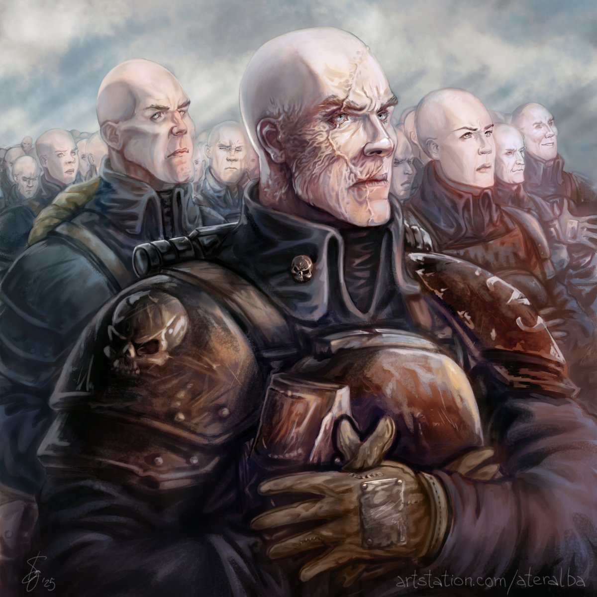 Stand tall, Krieg's sons and daughters,
In endless ranks, like lambs to slaughter

artstation.com/artwork/WXVlRG 

#warhammer40k #WarhammerArt