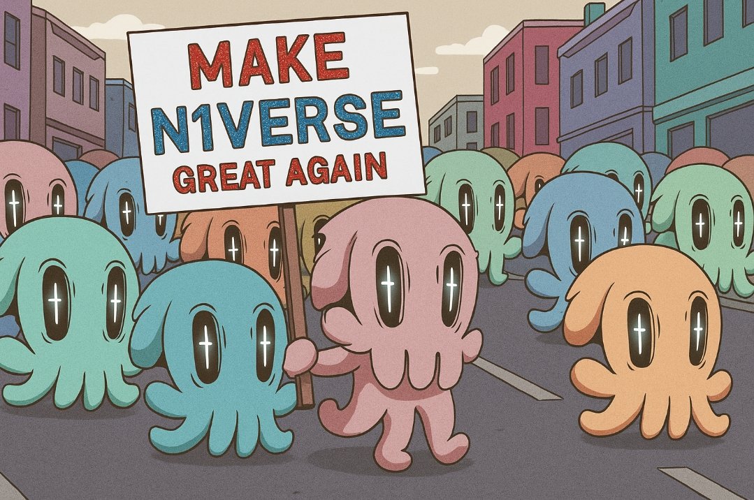 bakhsh_gaming's tweet photo. 🔸The Octo-army has spoken. 🐙✨ 
🔹MAKE N1VERSE GREAT AGAIN!
▪️They came from the deep… with a    
      message. 🌊🔥
▫️You can silence a voice, but not a single          
      tentacles .🐙 
      @N1Verse_  @0xdealer1
      #N1VERSERevolution #N1verse
      #OctoPower  #N1 https://t.co/Se6WkQQMET