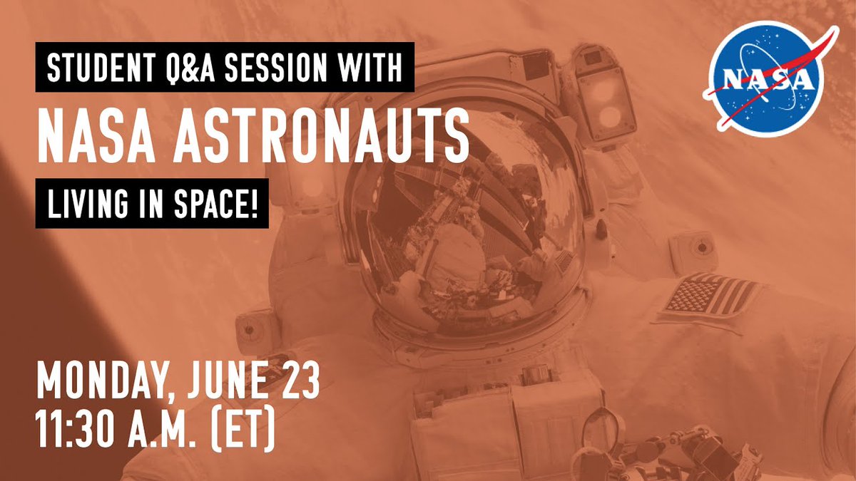 Join us aboard the <a href="/Space_Station/">International Space Station</a> this morning where <a href="/AstroAnnimal/">COL Anne McClain</a> and <a href="/Astro_Ayers/">Nichole “Vapor” Ayers</a> will answer questions from students in New York!

Tune in to learn about their experiences living and working in space: youtube.com/live/BqSs1OwJv…