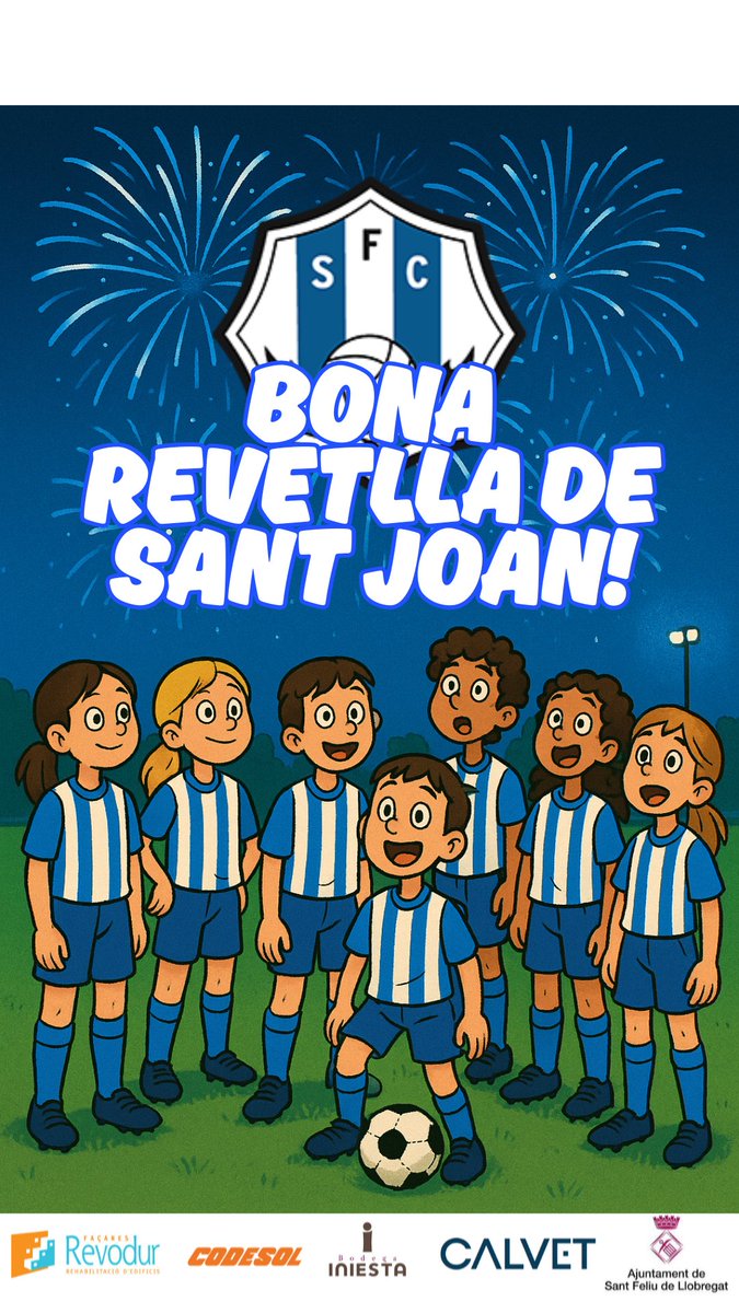 🎇 Blanquiblaus, us desitgem una feliç revetlla de Sant Joan!🤍💙

#SempreSantfe♾️