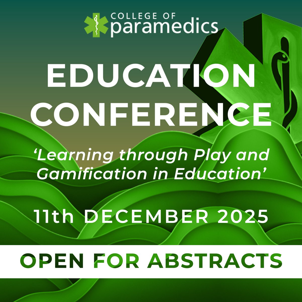 🚨 The College of Paramedics Education Conference 2025 is OPEN for abstract submission!

📅 Don’t miss your chance to be part of shaping the future of paramedic education. Submit your abstract today ➡️ app.oxfordabstracts.com/stages/78712/s…
