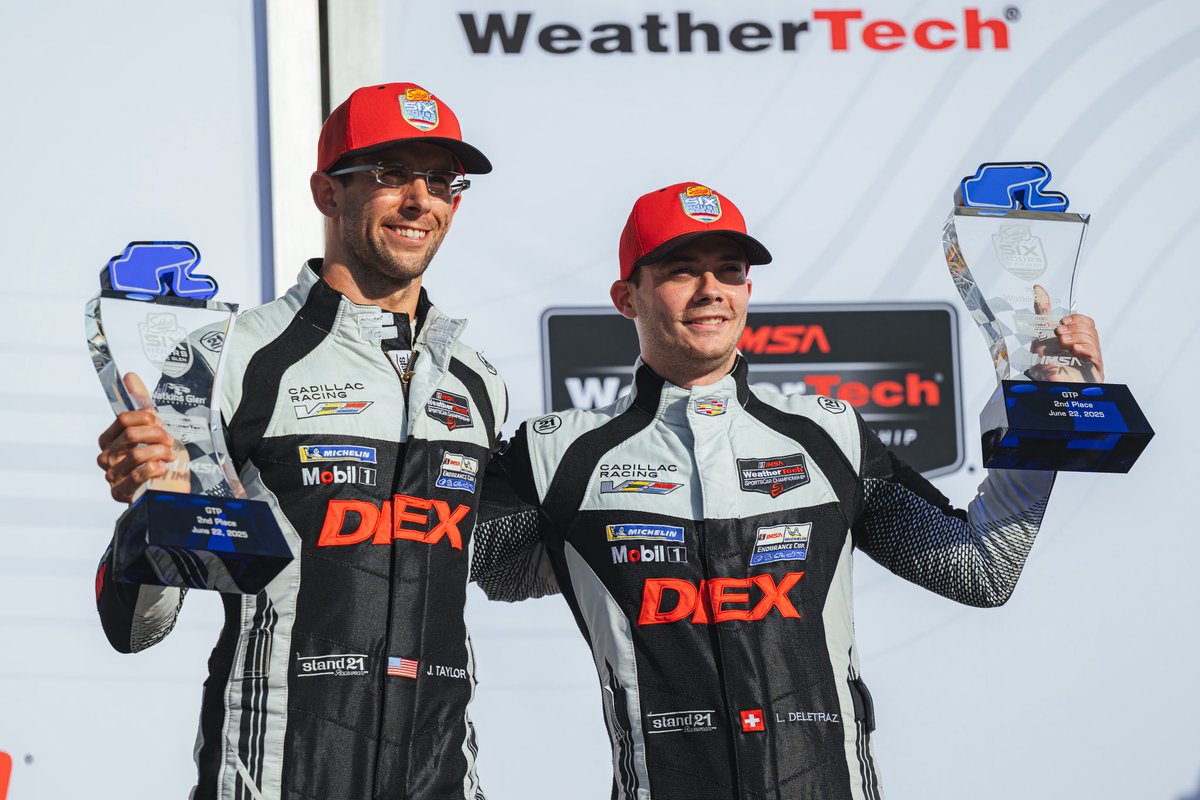 LouisDeletraz's tweet image. First podium with Cadillac Racing 🏆 P2 at Watking Glen 6H. Strong race in crazy conditions. Thank you @jordan10taylor @CadillacVSeries @waynetaylorrcng for the hard work, let’s keep the momentum going. 💪🏻 Also nice to have both cars on the podium 👏🏻

#VSeries #BeIconic #Cadillac