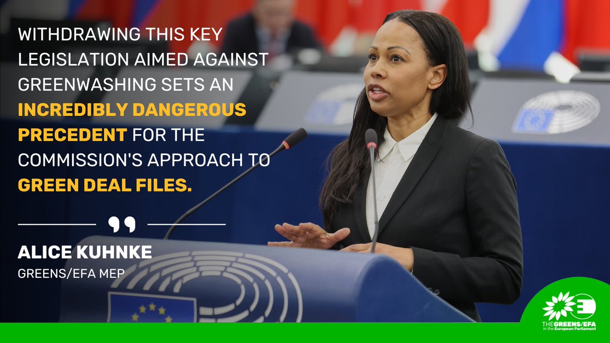Greens/EFA in the EU Parliament đ (@greensefa) on Twitter photo We regret the <a href="/EU_Commission/">European Commission</a>'s last-minute withdrawal of the #GreenClaims Directive, which was essential to stop #greenwashing.
This law would have protected Europeans from greenwashing and ensured companies back up their "green", "eco-friendly" claims with real proof. We regret the <a href="/EU_Commission/">European Commission</a>'s last-minute withdrawal of the #GreenClaims Directive, which was essential to stop #greenwashing.
This law would have protected Europeans from greenwashing and ensured companies back up their "green", "eco-friendly" claims with real proof.