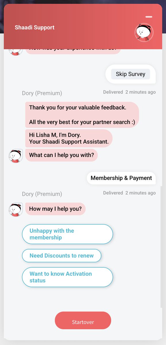 _shril_'s tweet photo. @ShaadiDotCom help me cancel the membership.
I was not aware that the plan is on auto-renewal.
And there are no options to cancel the auto payments on your bot and help section. https://t.co/sdPPAwnZQ8
