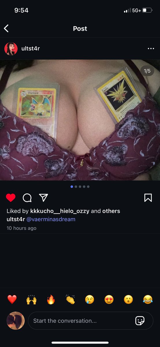 VaerminasDream's tweet photo. My Pokémon titty pic is now making its way to instagram 😭 https://t.co/4vPFpjCWOq