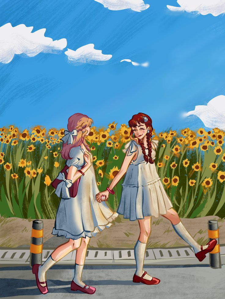 Random arts with my favourite twins!!!🌷(In the end photo