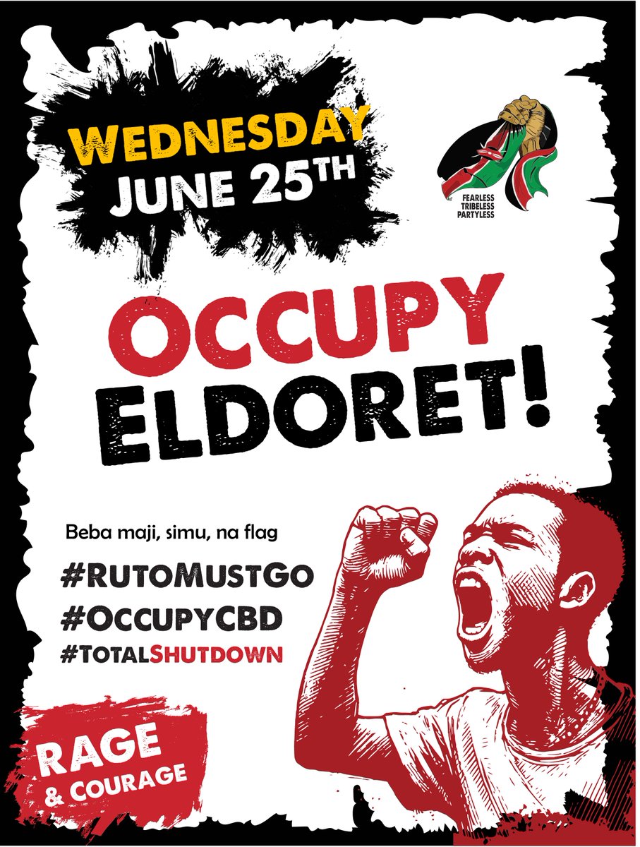 The people of Eldoret have been asking where is there poster for June 25th, here we go, yamune😄😄 Hebu sasa mseme kongoi.