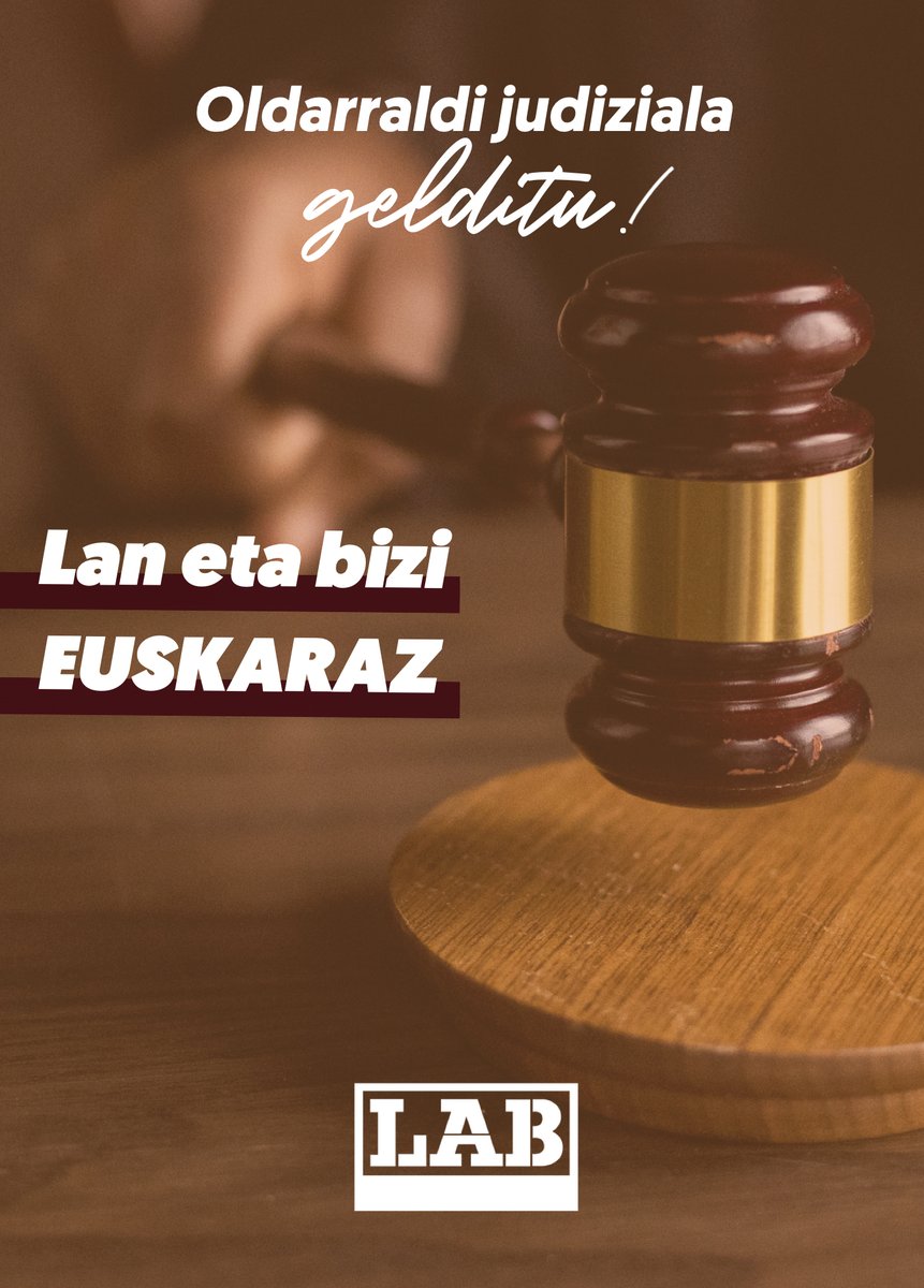 LAB SINDIKATUA (@labsindikatua) on Twitter photo ❌ LABek onartezintzat jotzen du EAJk Gasteizko Parlamentuan aurkeztutako enplegu Publikoaren Legearen erreformarako proposamena
➡️ Ateak irekitzen dizkio administrazioaren euskalduntzean atzera egiteko arriskuari 
🔗labur.eus/avwmicmv ❌ LABek onartezintzat jotzen du EAJk Gasteizko Parlamentuan aurkeztutako enplegu Publikoaren Legearen erreformarako proposamena
➡️ Ateak irekitzen dizkio administrazioaren euskalduntzean atzera egiteko arriskuari 
🔗labur.eus/avwmicmv