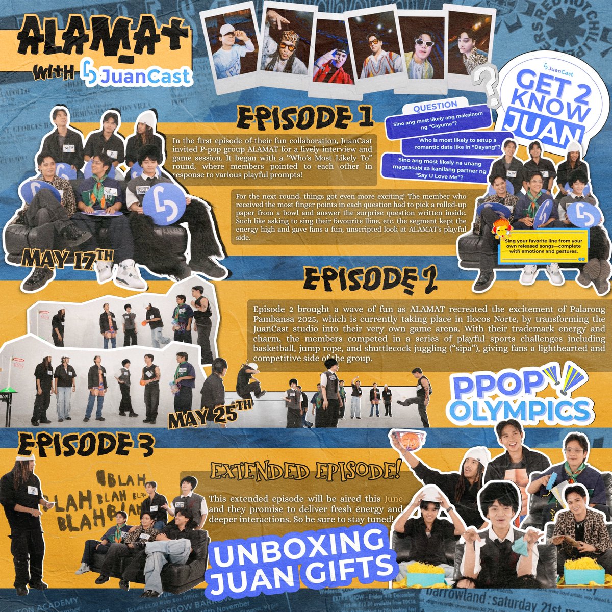 May burst onto the scene with ALAMAT x Juancast serving chaos, charm, and non-stop laughs! 
From hilarious antics to iconic moments, they had us laughing until our sides hurt and we're still not over it!

youtube.com/@JuanCastPHOff…