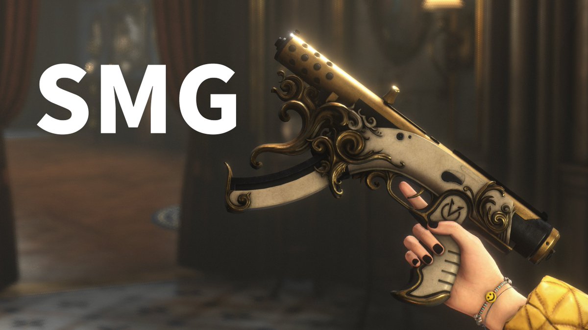 playkillerinn's tweet image. "SMG"
A mid-range fully automatic submachine gun. It has high fire rate but also significant recoil and spread, making it challenging to handle while moving. Unless, of course, you've upgraded it with a stabilizer.
#KillerInn