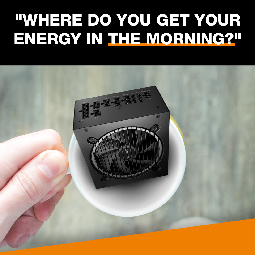 Some people need coffee. Others run on Pure Power 13 M☕⚡

#PurePower13M #bequiet #PSUhumor #QuietPower #PCBuilderMeme #PCMasterRace