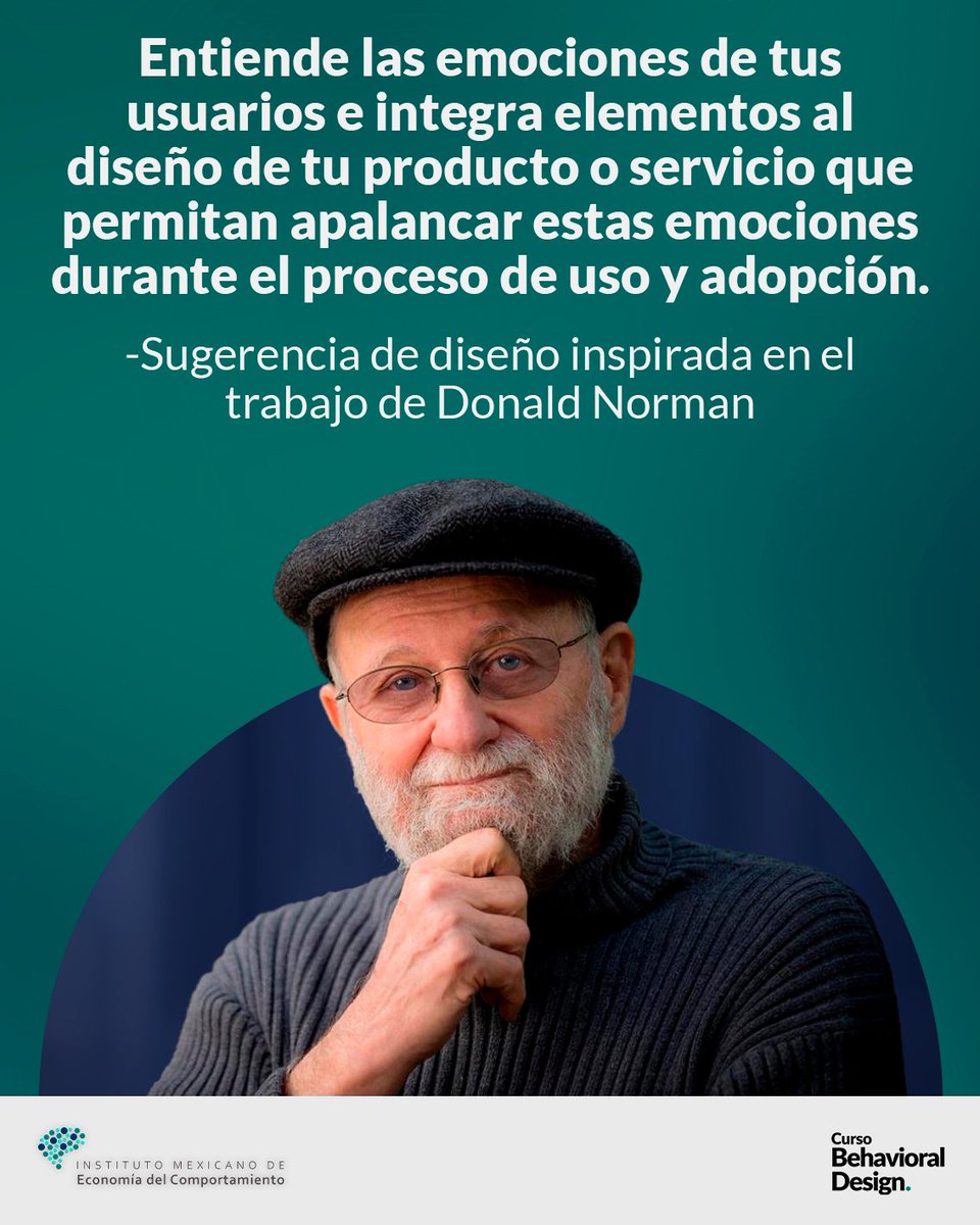 ecomportamiento's tweet image. 🧠✨ Una de las mentes más influyentes en diseño centrado en el usuario, Donald Norman ha transformado la manera en que concebimos la interacción entre personas y tecnología.

#DonaldNorman #BehavioralDesign