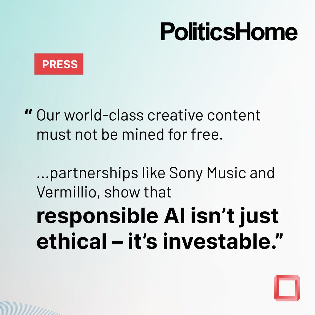 Through our partnership with Sony Music, we are shaping a more sustainable future for the music industry—one that champions fair compensation for artists while fostering innovation.

Read more at: politicshome.com/opinion/articl…