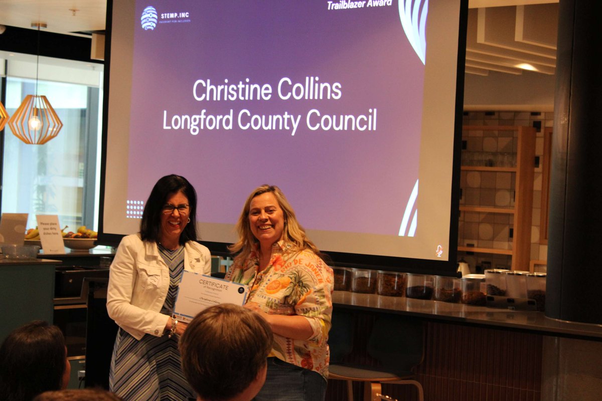 longfordcoco's tweet image. 🎉 Congrats to Christine Collins, Digital Broadband Officer at Longford Co. Council, on winning the STEM Passport Trailblazer Award! 🏆

Christine is leading the way in digital education across Longford &amp;amp; the Midlands. A true inspiration! 🙌
#STEMMentor #WomenInDigital #Longford