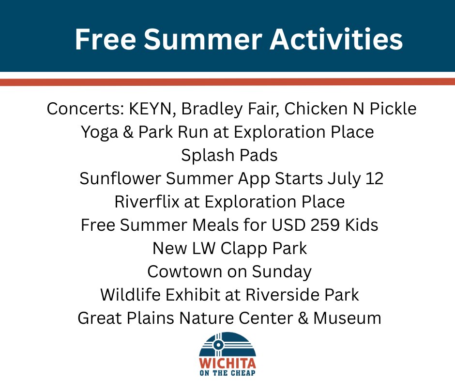 Thanks, KWCH Channel 12, for having me on the Morning News to chat about summer deals! 

Looking for ways to enjoy summer without spending a dime? Here are a few FREE activities to check out.