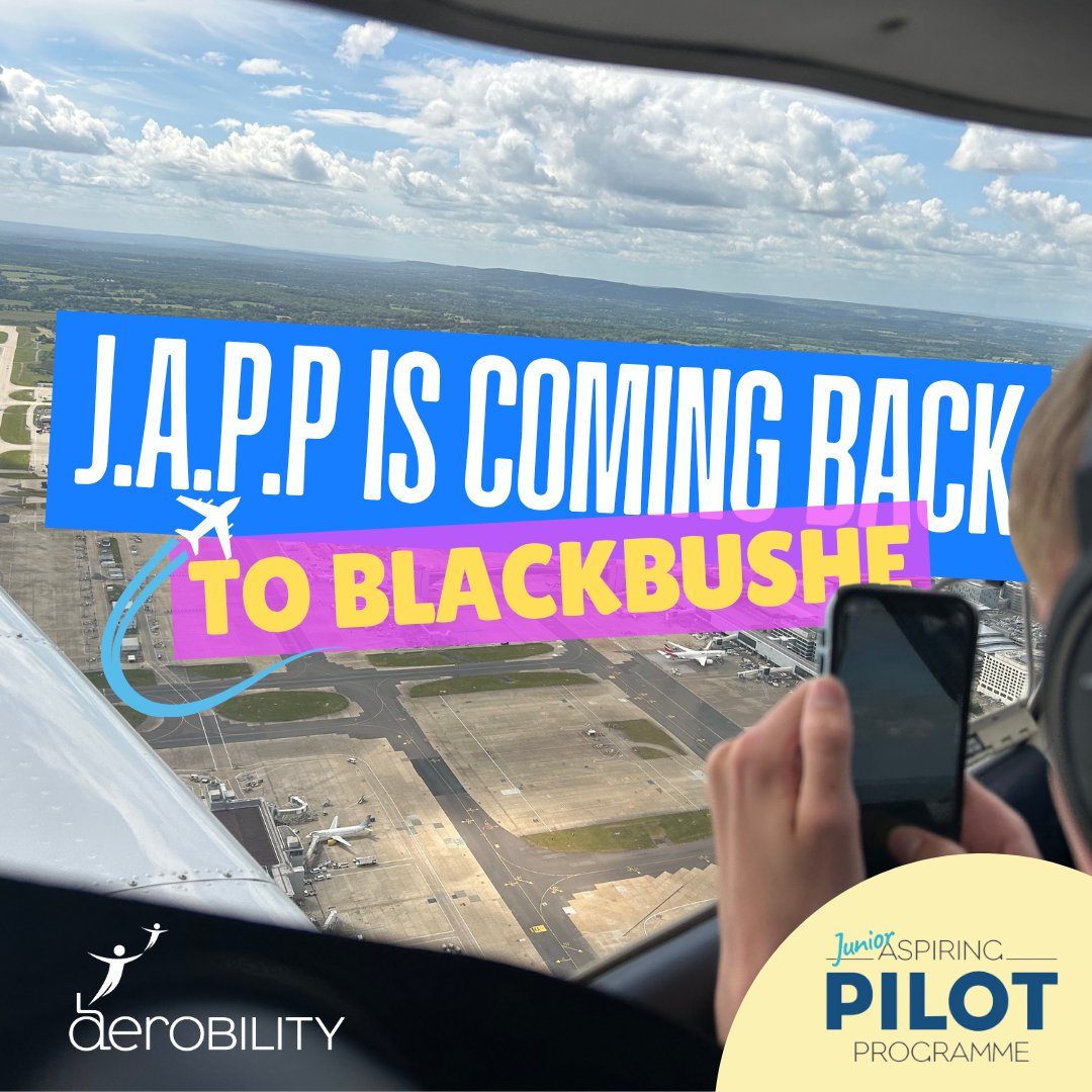 J.A.P.P Is coming back to Aerobility, Blackbushe!! 

We are excited to launch ANOTHER Junior Aspiring Pilot course running from the 26th -29th August at Blackbushe Airport. 

Applications close 11 July, click this link to apply aerobility.com/japp