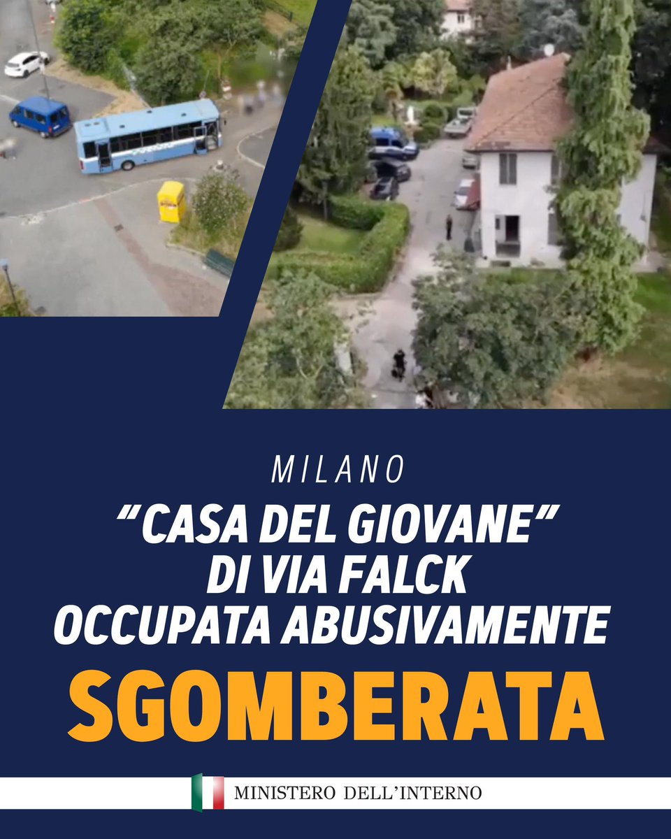 È stata sgomberata a Milano la “Casa del Giovane” in via Falck. L'operazione è stata realizzata dalla Polizia di Stato in collaborazione con agenti della Polizia locale. 16 gli occupanti abusivi fermati nel corso dell’intervento: tra loro un 16enne straniero autore di diverse