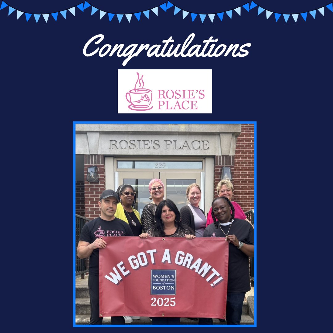 Women's Foundation of Boston (@wfboston) on Twitter photo 🎉Congratulations to <a href="/RosiesPlace/">Rosie's Place</a>! We’re thrilled to award them a three-year grant to support their new workforce development program – helping women move toward employment and financial empowerment. 💼 💫
#wfboston #massachusettsnonprofit #economicempowerment #careerconfidence 🎉Congratulations to <a href="/RosiesPlace/">Rosie's Place</a>! We’re thrilled to award them a three-year grant to support their new workforce development program – helping women move toward employment and financial empowerment. 💼 💫
#wfboston #massachusettsnonprofit #economicempowerment #careerconfidence