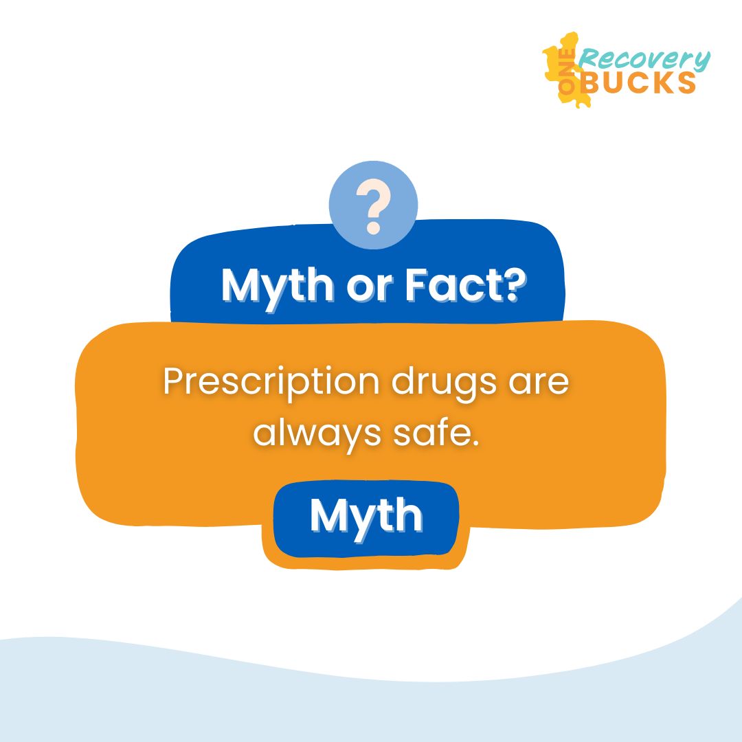 Today's #MondayMythBuster is: "Prescription drugs are always safe."

Prescription drugs are safe only when used as directed by the prescriber. Using the wrong dose, someone else's medication, or going against medical advice can effect how they work.