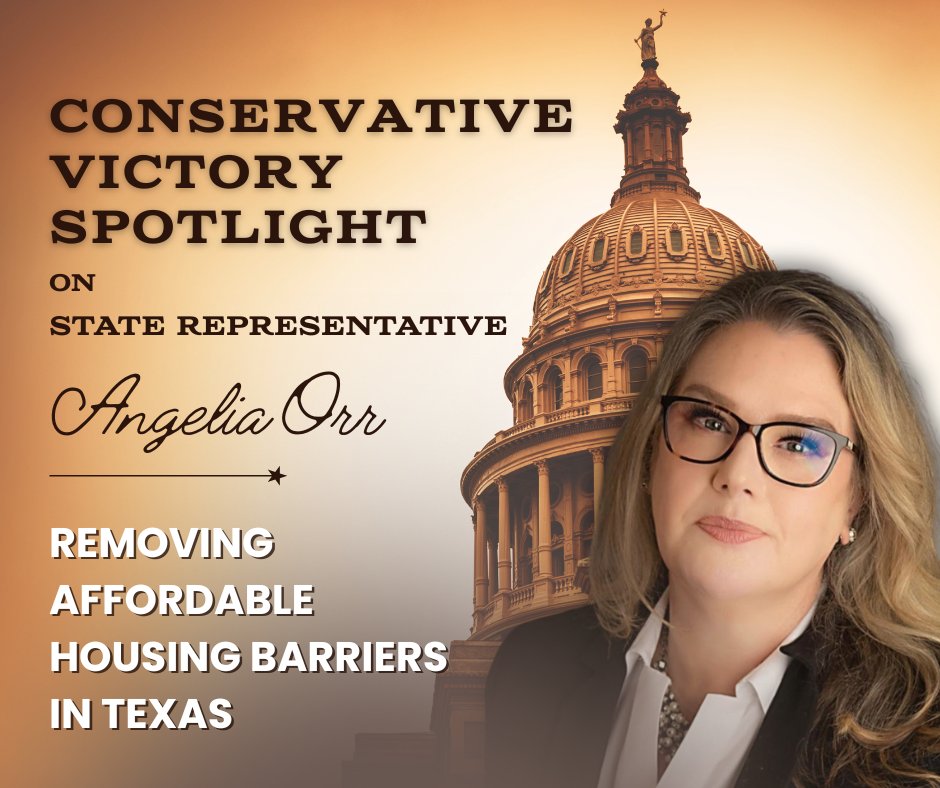 TXFreeAlliance's tweet image. 📣 Conservative Victory Spotlight!
State Representative @AngeliaOrrForTX led the charge to pass House Bill 24, a big win for Texans who want more affordable housing and stronger property rights.
For nearly 100 years, an outdated provision in Texas law has made it harder to…
