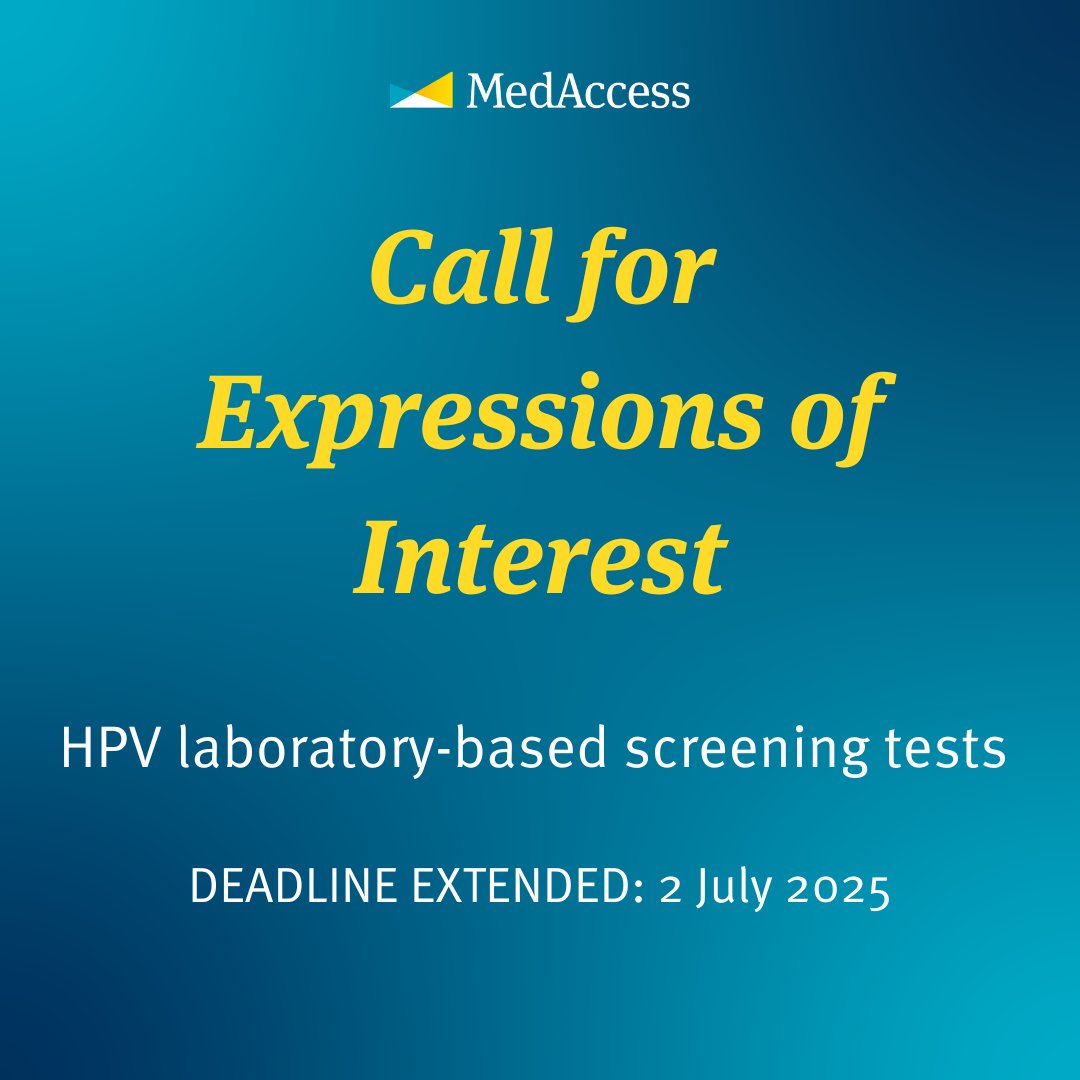 📢 HPV Expression of Interest: Deadline extended.

Planning to submit an expression of interest to improve access to HPV laboratory-based screening tests?

The deadline has been extended by ONE WEEK to July 2nd. 

Apply here: lnkd.in/eAh7ACeD

#HealthForAll | #Cancer