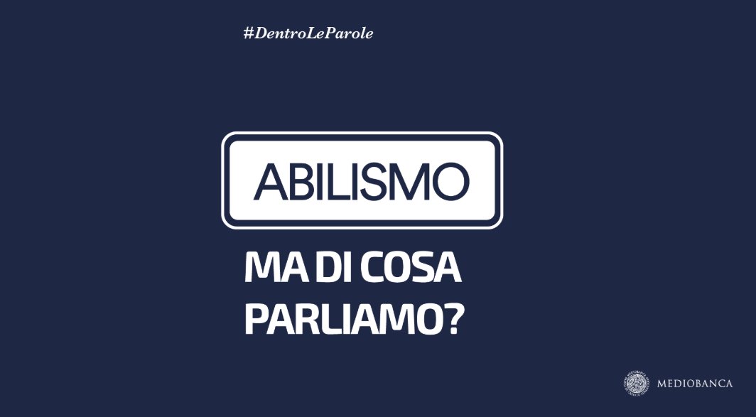 StartupItalia (@startup_italia) on Twitter photo #Abilismo: la definizione di disabilità nel corso degli anni è cambiata:
startupitalia.eu/valoreresponsa…
#ValoreResponsabile
<a href="/mediobanca/">Mediobanca</a> #Abilismo: la definizione di disabilità nel corso degli anni è cambiata:
startupitalia.eu/valoreresponsa…
#ValoreResponsabile
<a href="/mediobanca/">Mediobanca</a>