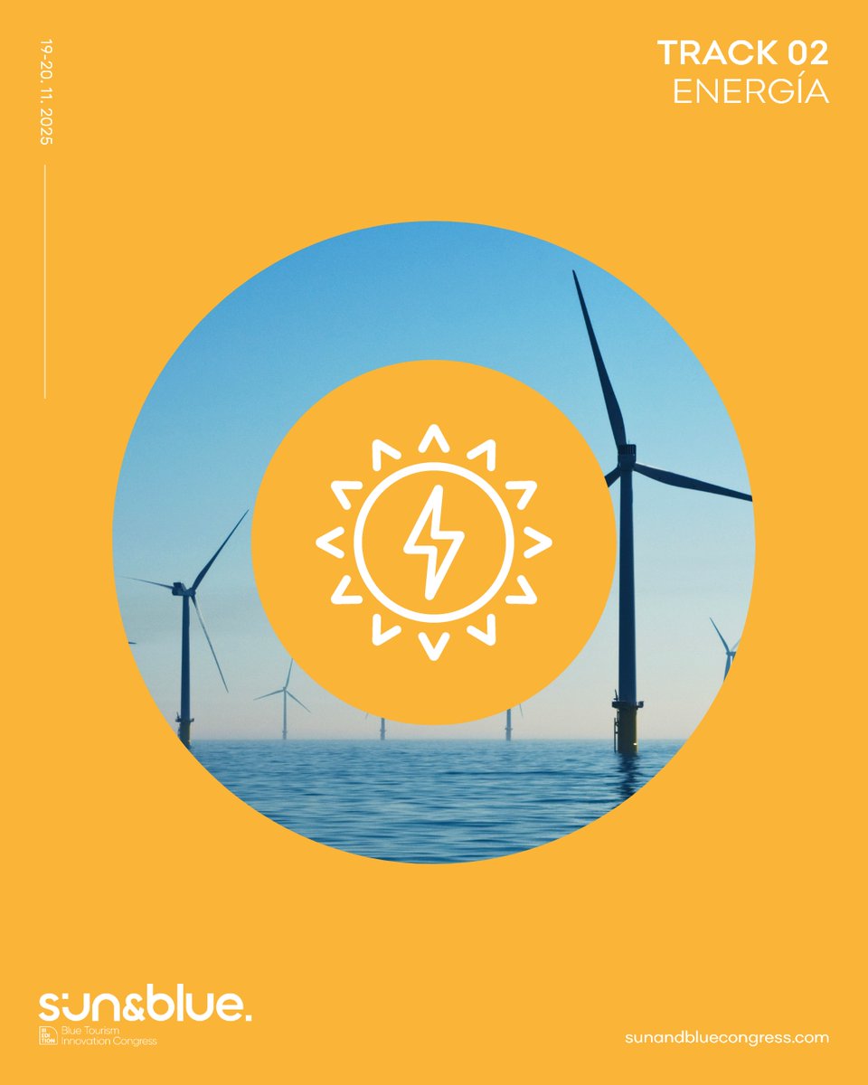 ⚡ Energy for a more sustainable coastal tourism ⚡

The ENERGY Track at Sun&amp;Blue Congress will explore key solutions for coastal decarbonization: self-consumption in tourist accommodations, energy efficiency in public coastal facilities, electric nautical and port mobility, and