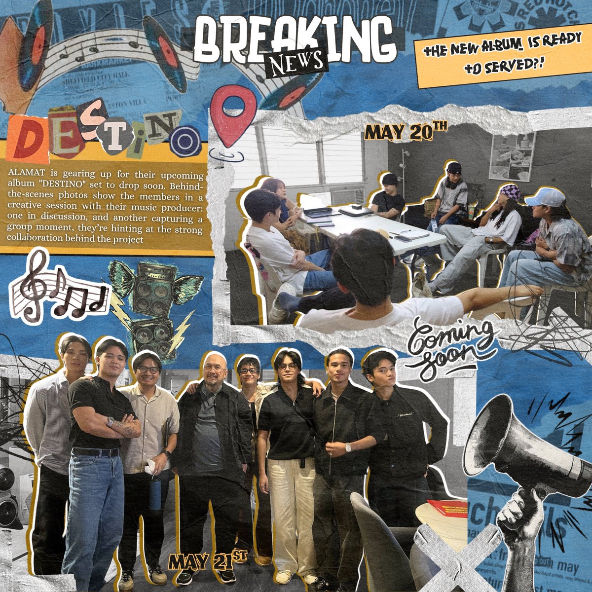 Next up, we got the exciting scoop! ALAMAT is cooking up a brand-new album, and it's almost ready to serve! The wait won't be long now... Destino is about to be born! 🍽️🎶🔥