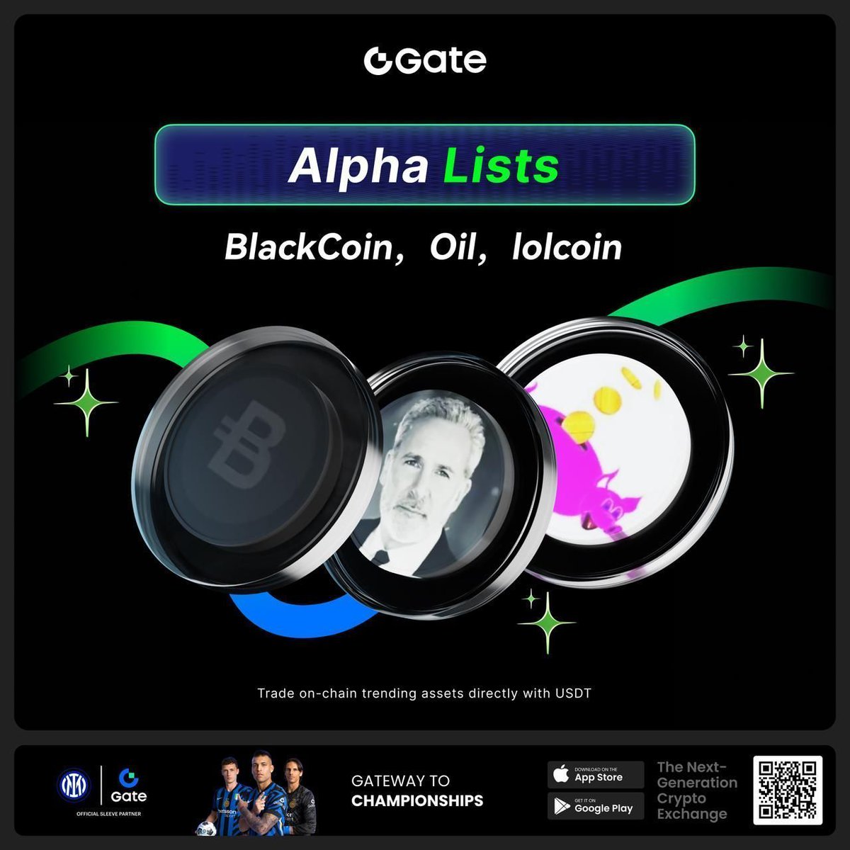 📢 #BlackCoin, $Oil, and #lolcoin are now live on Gate Alpha! Users can now  trade BlackCoin ( #BlackCoin ), Digital Oil Memecoin ( $Oil ) and Worlds  First Memecoin ( #lolcoin )