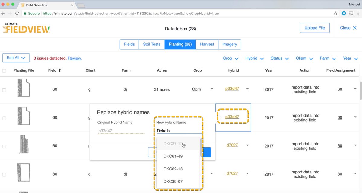 fieldviewhelp's tweet image. FieldView™ Crop and Hybrid Fix for Uploaded Planting Data

Quickly edit uploaded planting data so that your data set is as clean as it can be. This will help you to better analyze performance after harvest data is collected.

support.climate.com/kt#/kA02A00000…