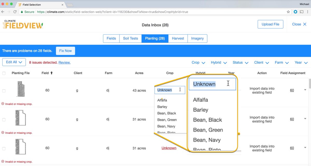 fieldviewhelp's tweet image. FieldView™ Crop and Hybrid Fix for Uploaded Planting Data

Quickly edit uploaded planting data so that your data set is as clean as it can be. This will help you to better analyze performance after harvest data is collected.

support.climate.com/kt#/kA02A00000…