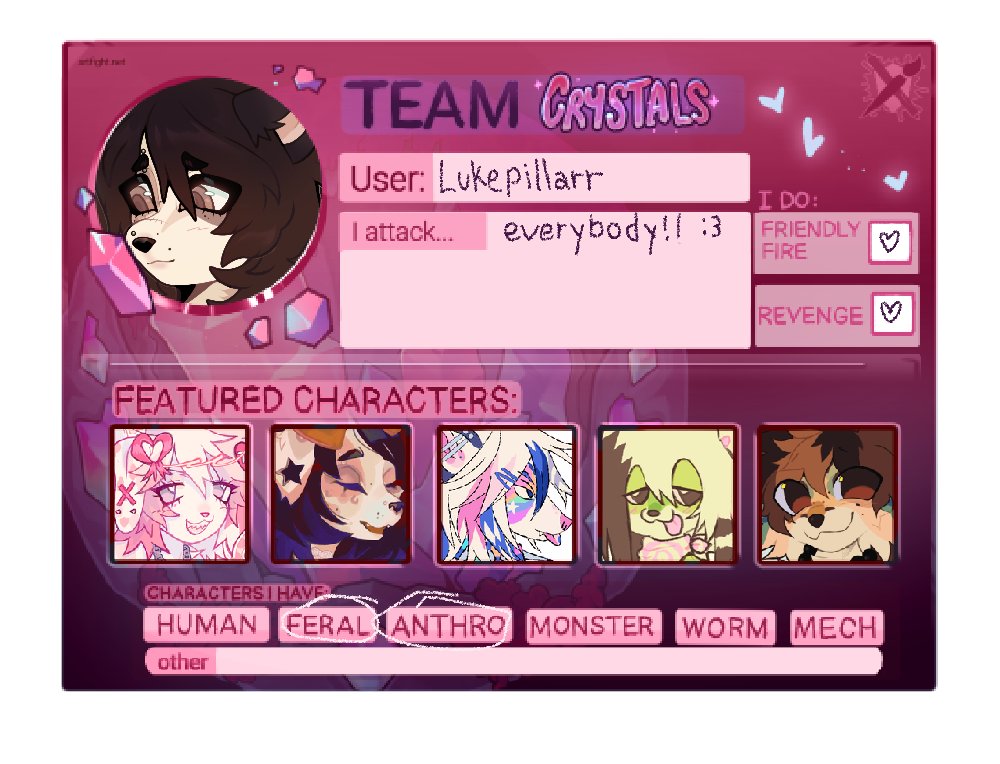 Lukepillarr's tweet image. hello hello 
artfight.net/~lukepillarr