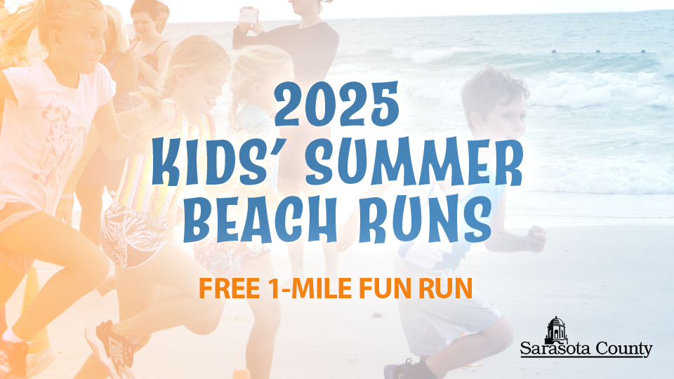 Kids' Summer Beach Runs continues this week! Join us tomorrow at Siesta Beach or Wednesday at North Brohard Beach for a free one-mile fun run! Learn more:

Siesta Beach: bit.ly/ksbrsiesta
North Brohard Park: bit.ly/ksbrbrohard

#SRQCountyParks