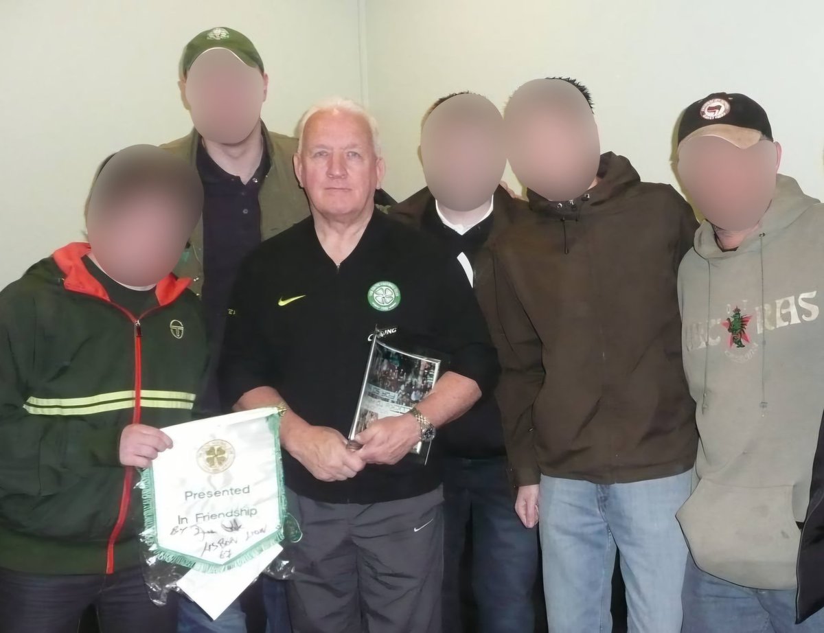 NCCeltic's tweet image. John Clark was a Celtic giant; but he carried himself as a humble, ordinary fan.
In 2009, the Green Brigade paid a small tribute to John Clark.
To their surprise and honour, the great man invited them to Celtic Park to personally thank them.
Rest in peace, John.