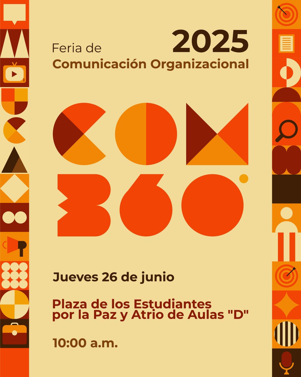 🎉 ¡Nuestros estudiantes de quinto año de comunicaciones te invitan a la feria COM360°!
Este 26 de junio, viví una experiencia llena de ideas, innovación y creatividad junto a los proyectos de los estudiantes de la Licenciatura en Comunicación Social. 🧠✨
¡No te lo podés perder!