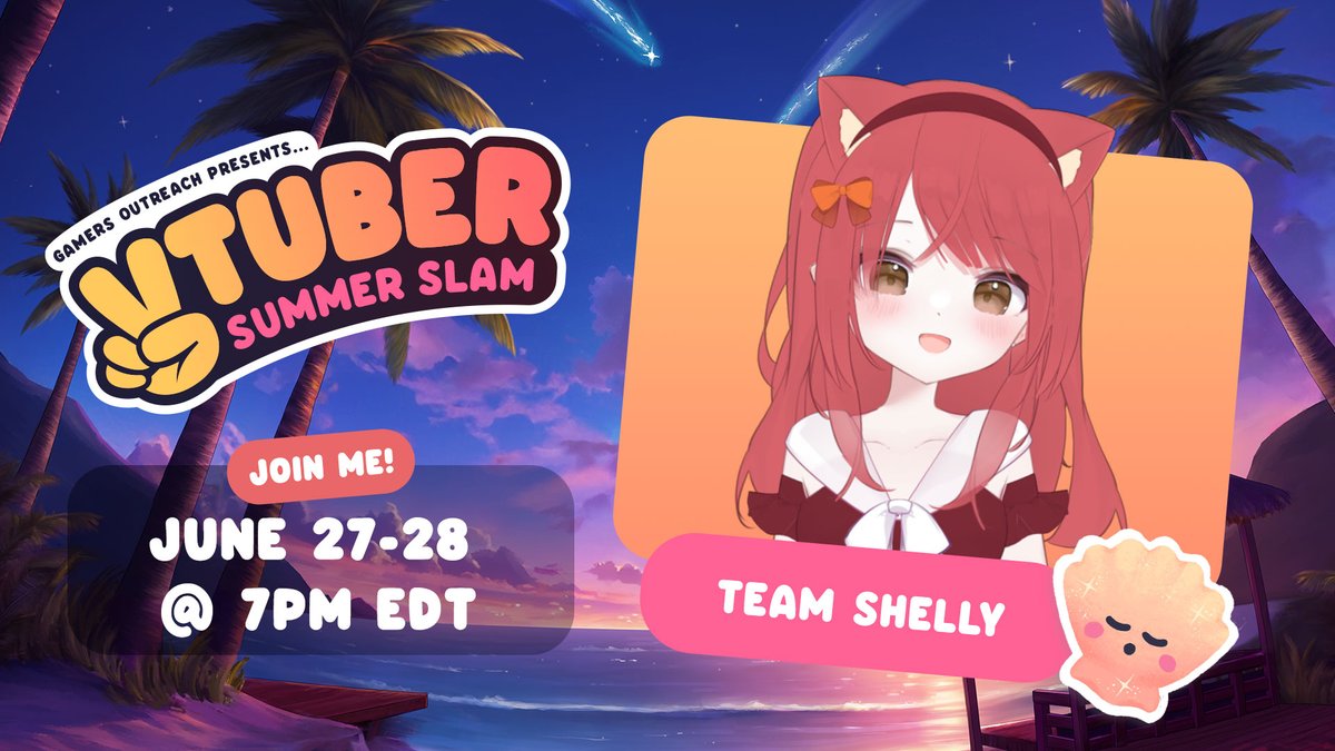 SleepySushi(์ค์)๐ค๐ฃ (@sleepy_sushi) on Twitter photo I'm a bit late updating on twitter but as I mentioned yesterday on stream that I will be participating on raising money for <a href="/GamersOutreach/">Gamers Outreach</a> for this years #VTuberSummerSlam!
This is my first time doing this but let's bring games to kids in hospitals!
Thank you for the invite๐ค I'm a bit late updating on twitter but as I mentioned yesterday on stream that I will be participating on raising money for <a href="/GamersOutreach/">Gamers Outreach</a> for this years #VTuberSummerSlam!
This is my first time doing this but let's bring games to kids in hospitals!
Thank you for the invite๐ค