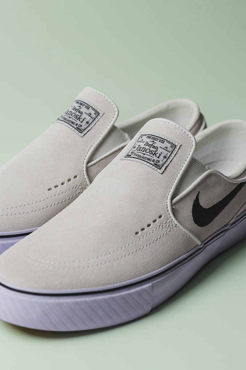 Easy on, easy choice. The Nike SB Janoski Slip in Summit White is built for the everyday—clean, comfortable, and ready for anything. Zoom Air cushioning and a suede upper keep things smooth on or off the board. Available now.