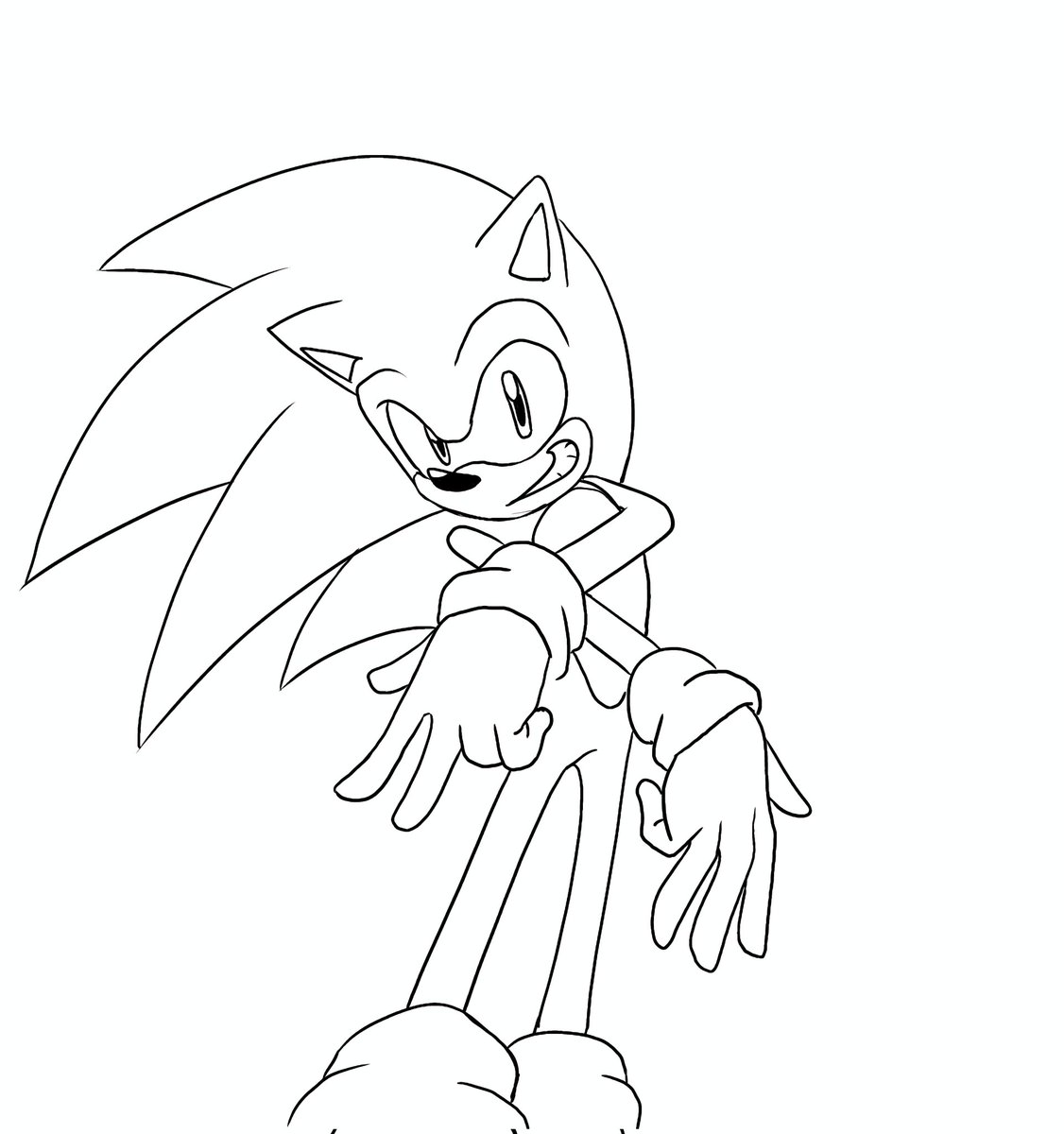 AimeeVaca's tweet photo. Didn't have enough time or energy to color it, but happy birthday Sonic!!! #Sonic34th #SonicTheHedgehog https://t.co/O90Vk89Qj0