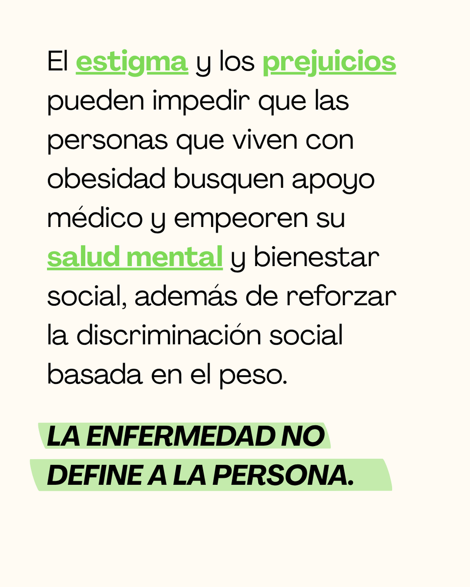 🎯Desde <a href="/SociedadSeedo/">SEEDO</a> nuestro objetivo está claro: erradicar el estigma en la obesidad.
💡Recuerda:
📢La enfermedad no define a la persona.
#obesidad #obesity #saludmental #mentalhealth