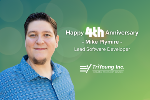 triyounginc's tweet photo. We are thrilled to extend our heartfelt congratulations to Michael Plymire, our Lead Software Developer, for reaching his 4-year milestone with TriYoung, Inc. His unwavering commitment and dedication are truly exceptional. #EmployeeAnniversary #TechLeadership #TriYoungInc https://t.co/Ii8qmW6ED5