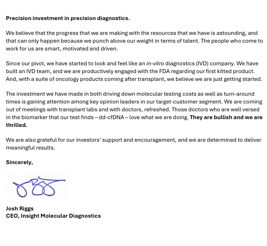 AndreaSJames's tweet image. Our mission is to democratize access to molecular diagnostic testing to improve patient outcomes. iMDx aims to lead by doing what sets technology companies apart: developing proprietary algorithms that drive scalable value.

Read more in CEO Josh Riggs’s inaugural annual letter…