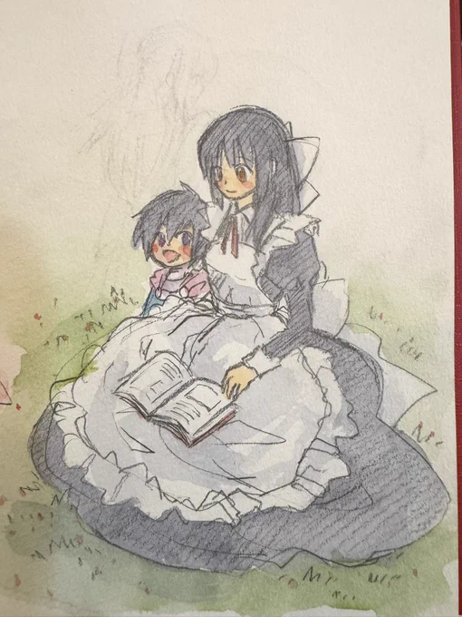 20年くらい前に描いてた絵っぽい ひたすらリオンとマリアンを描きまくったスケッチブック…懐かしすぎて…