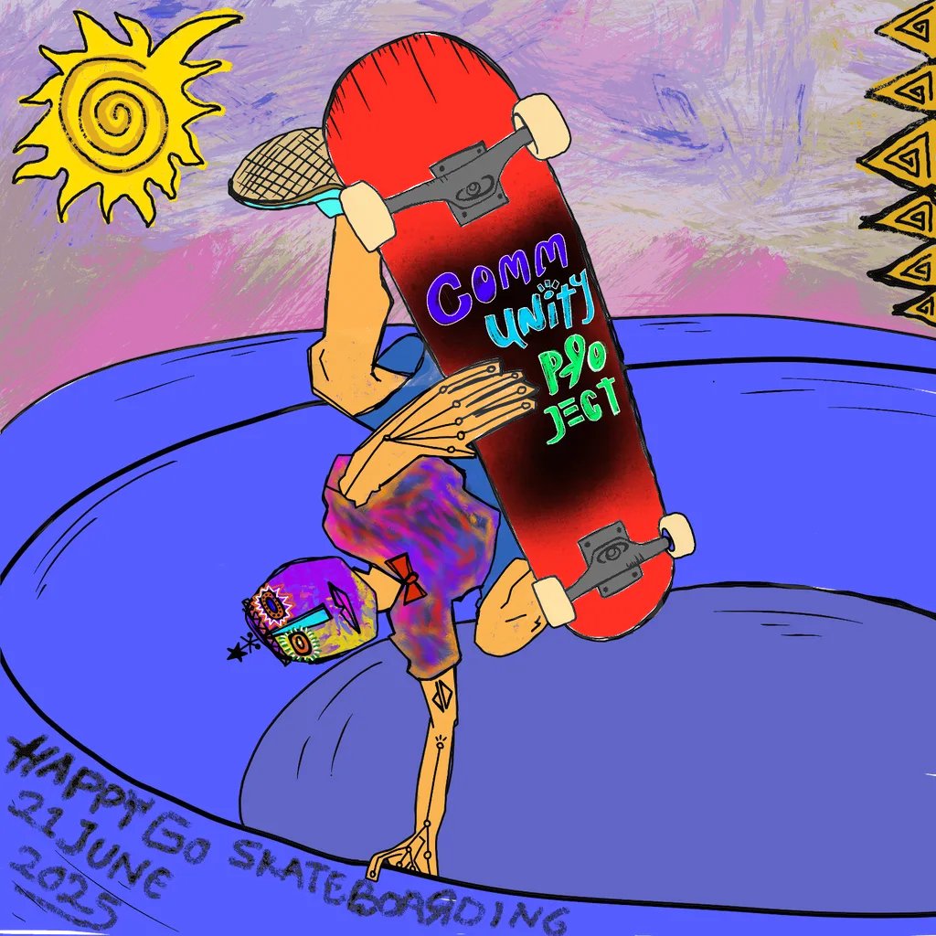 ZemouraArt (@zemouraart) on Twitter photo NEW MINT !!!🔥🛹
Straight outta the cosmic pool of chaos and color,
this ain’t just a trick, it’s a tribute.
✊ <a href="/C0mmUnityXRPL/">CommUnity Project</a> vibes on blast.
🌞 Dropped on Go Skateboarding Day, 21 June 2025.
Own a piece of the ride. Mint yours now don’t let it slide. ⚡ NEW MINT !!!🔥🛹
Straight outta the cosmic pool of chaos and color,
this ain’t just a trick, it’s a tribute.
✊ <a href="/C0mmUnityXRPL/">CommUnity Project</a> vibes on blast.
🌞 Dropped on Go Skateboarding Day, 21 June 2025.
Own a piece of the ride. Mint yours now don’t let it slide. ⚡