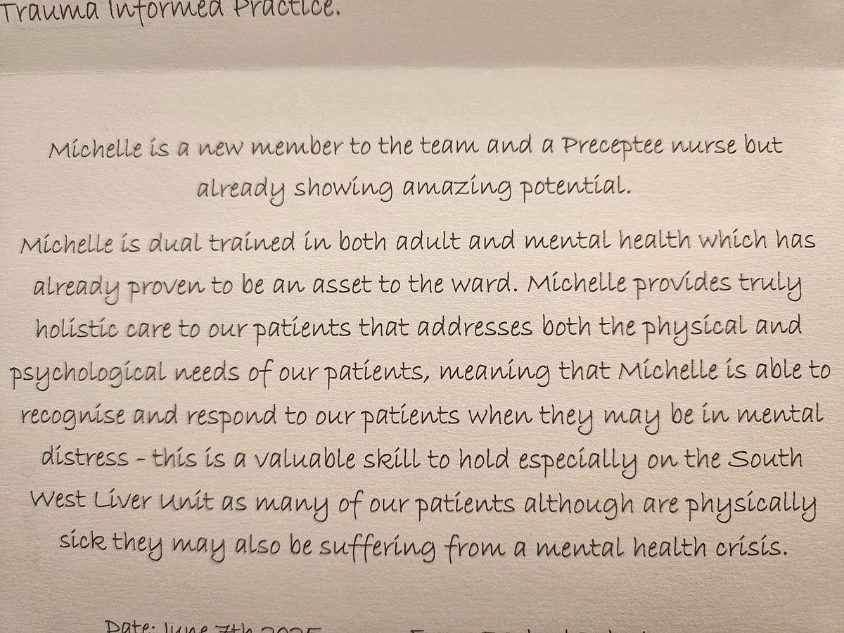 5 and a half months in my first ever nursing role and I had the most beautiful surprise last week. I'm obviously doing okay, impostor syndrome doesn't hit as often and I'm figuring out the work/life balance #NQN