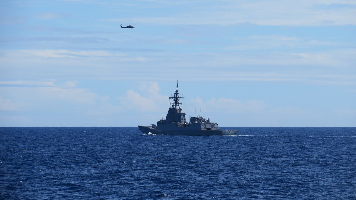DefenceOps's tweet image. HMS SPEY and HMAS SYDNEY have just conducted Freedom of Navigation Activity around the Spratly Islands in the South China Sea, in accordance with UNCLOS.

@RoyalNavy @Australian_Navy