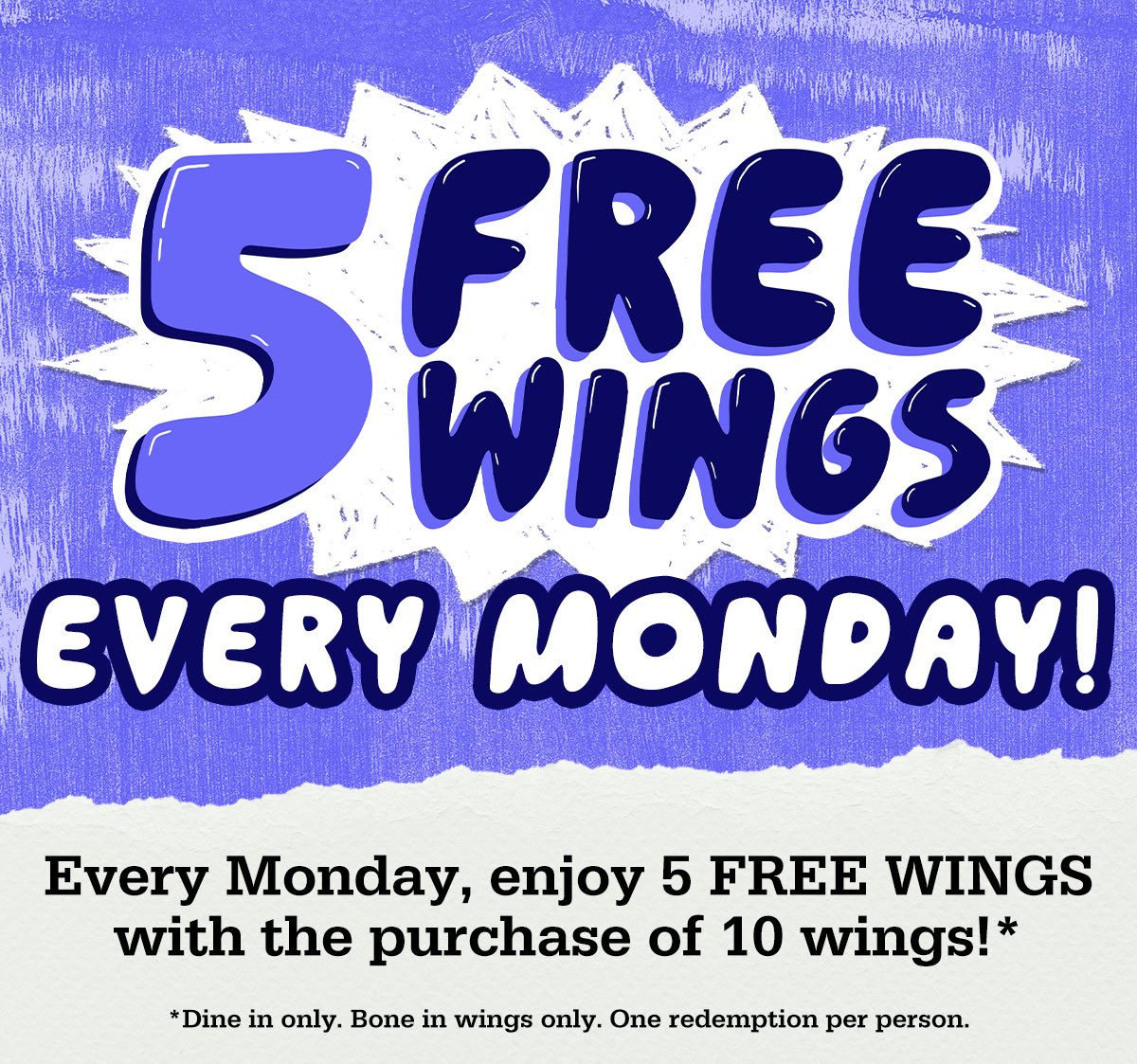 Huda this, Huda that, Huda hell knew you get five free wings with the purchase of 10 every Monday??